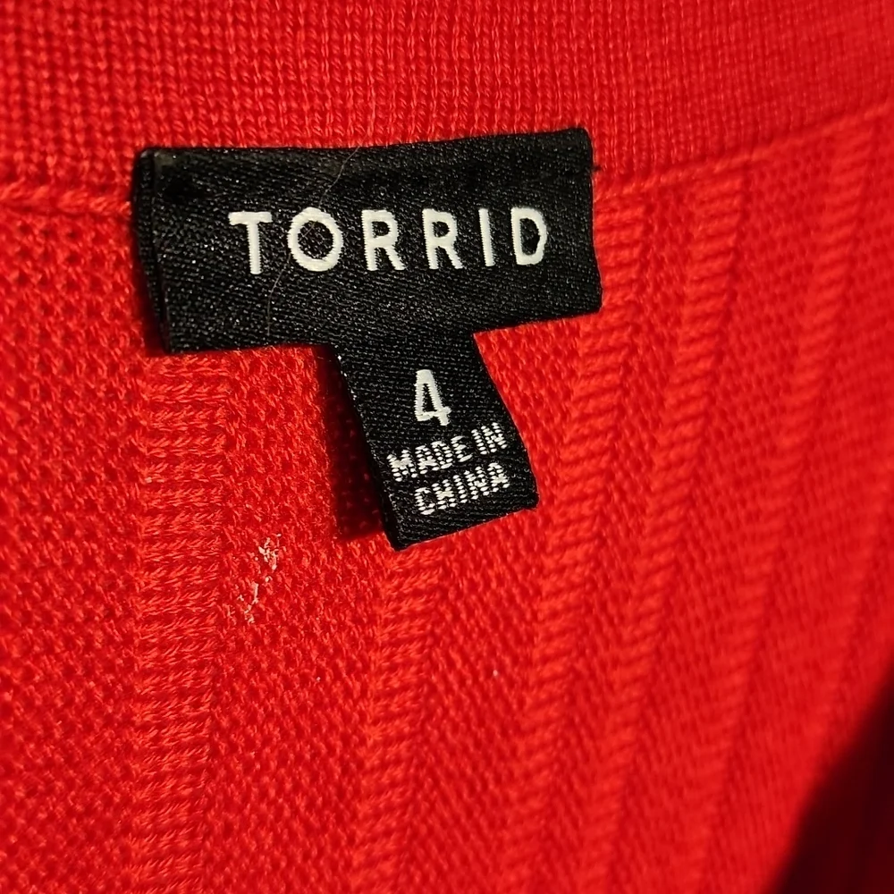 Torrid Holiday  Red Sweater Dress sz 4. HOLIDAY - Picture 5 of 10
